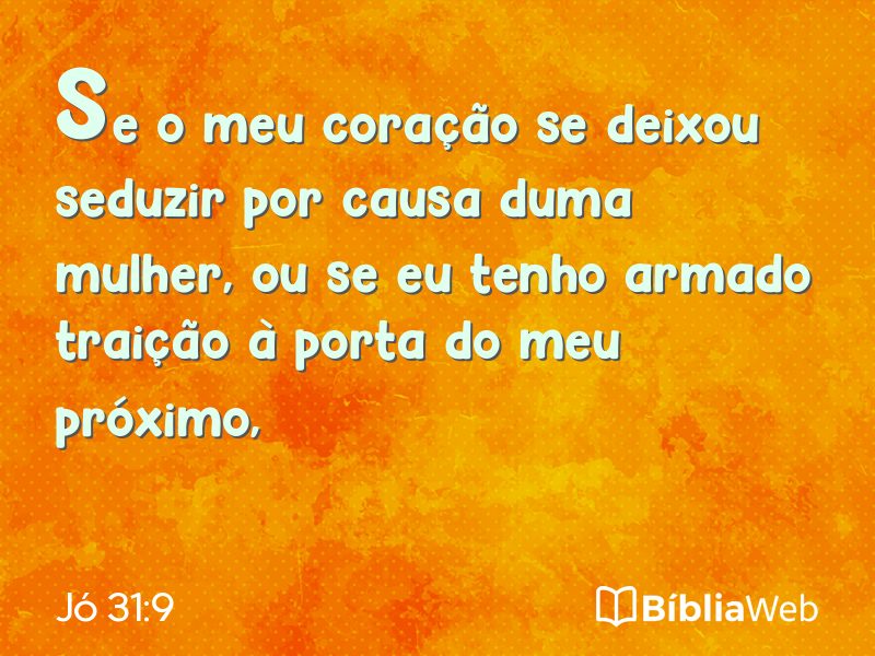 Jó 31:9 em imagem para compartilhar