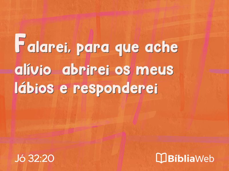 Jó 32:20 em imagem para compartilhar
