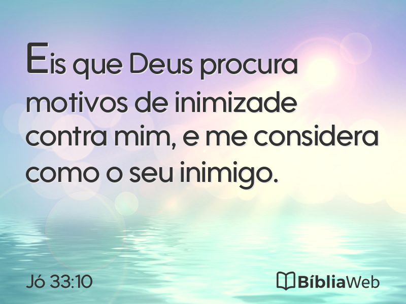 Jó 33:10 em imagem para compartilhar