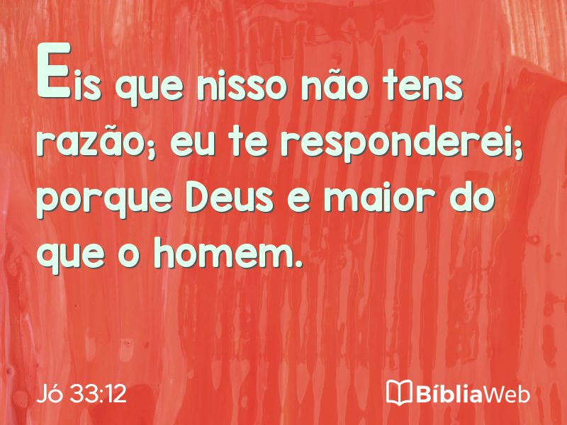 Jó 33:12 em imagem para compartilhar
