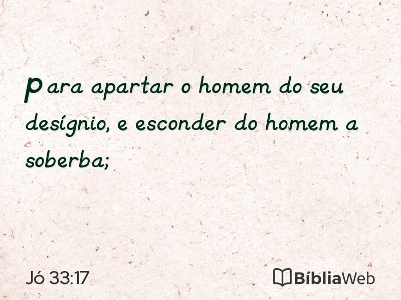 Jó 33:17 em imagem para compartilhar