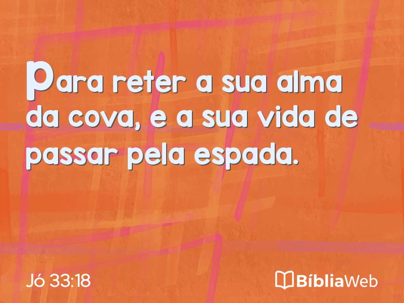 Jó 33:18 em imagem para compartilhar