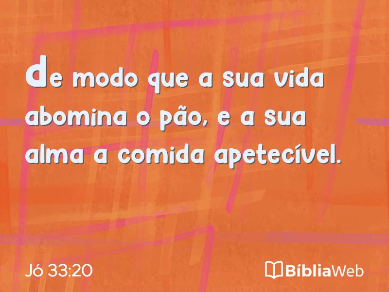 Jó 33:20 em imagem para compartilhar