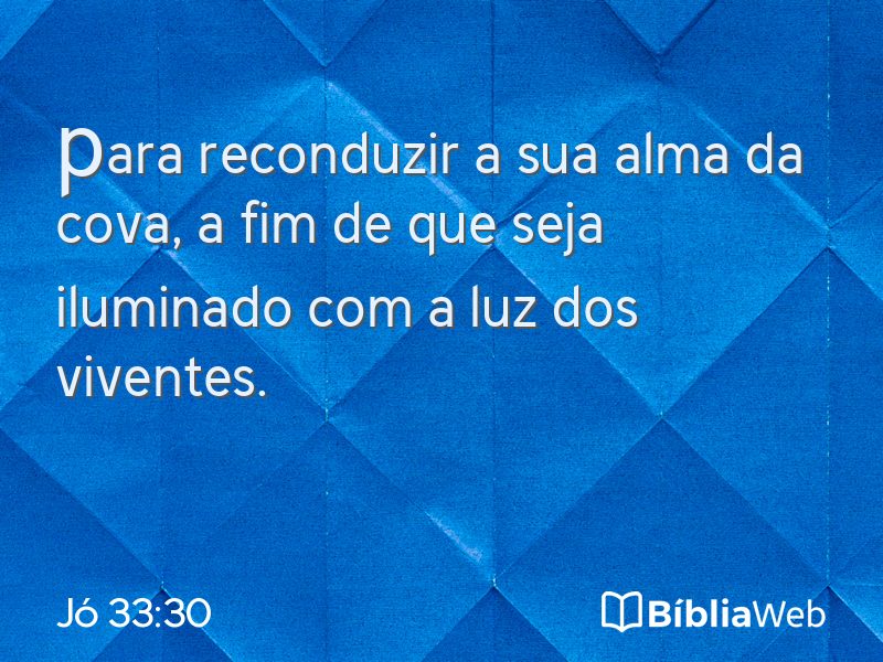 Jó 33:30 em imagem para compartilhar