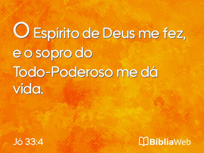 Jó 33:4 em imagem para compartilhar