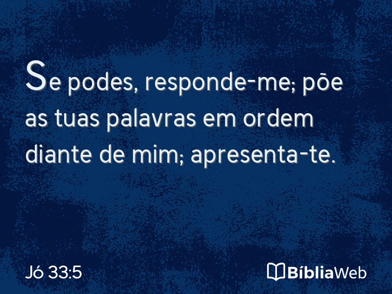 Jó 33:5 em imagem para compartilhar