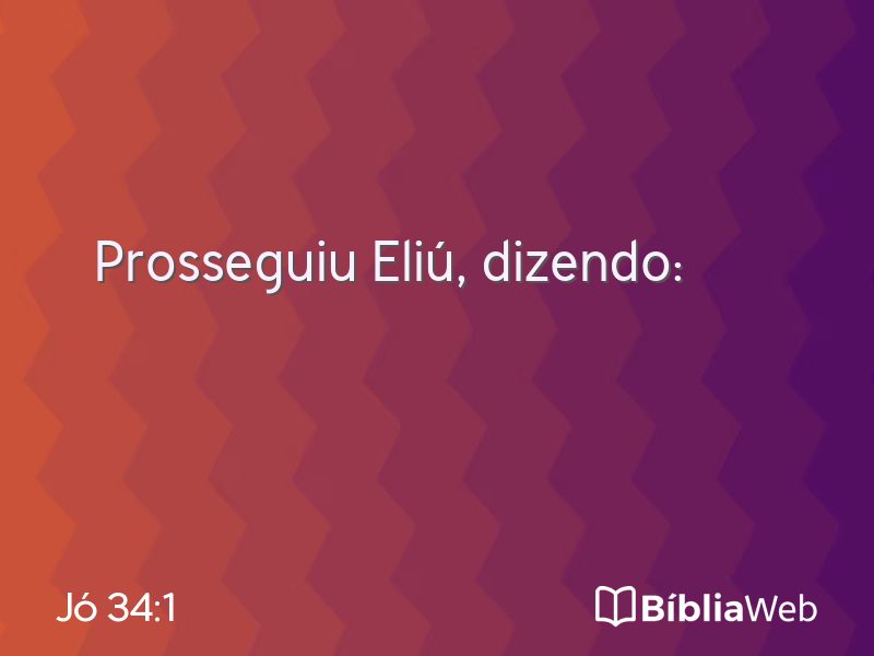 Jó 34:1 em imagem para compartilhar