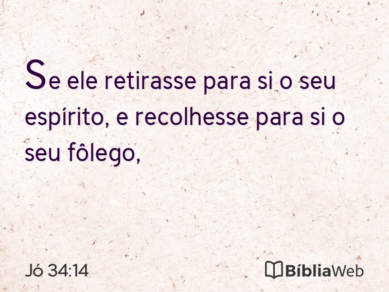 Jó 34:14 em imagem para compartilhar