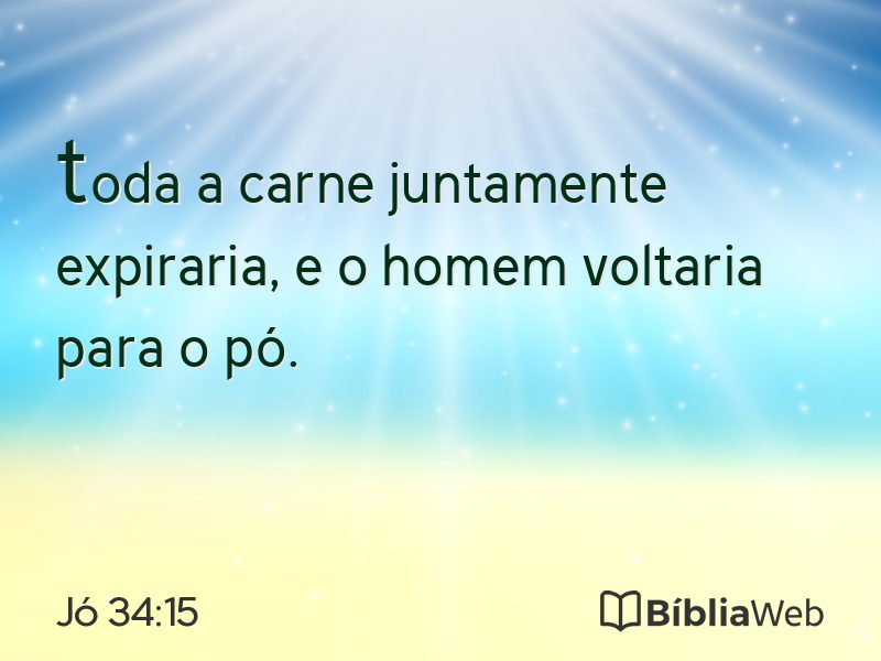 Jó 34:15 em imagem para compartilhar