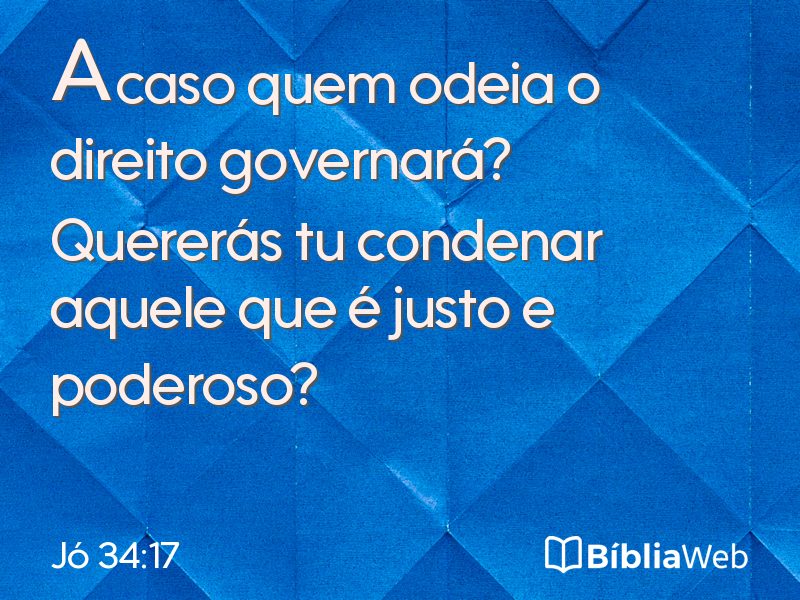 Jó 34:17 em imagem para compartilhar