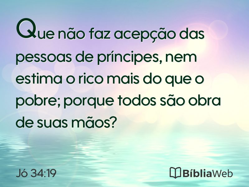 Jó 34:19 em imagem para compartilhar