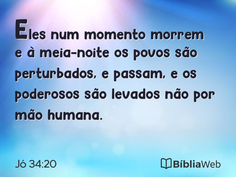 Jó 34:20 em imagem para compartilhar
