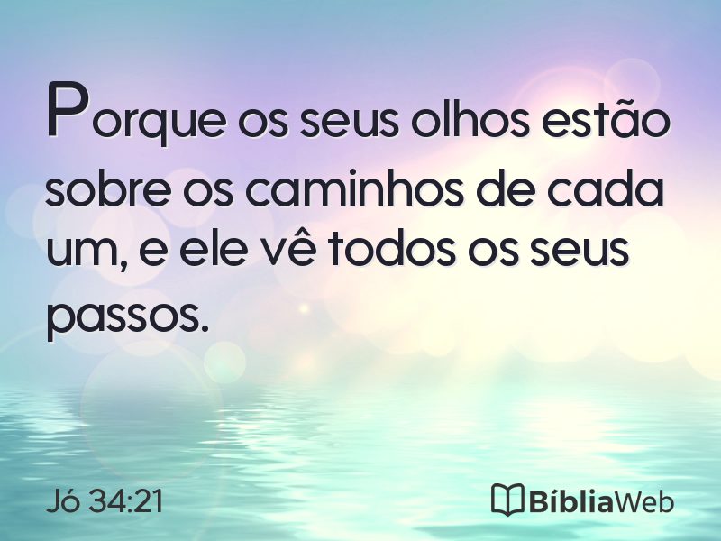 Jó 34:21 em imagem para compartilhar