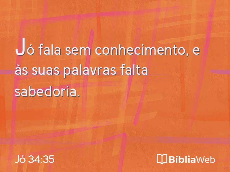 Jó 34:35 em imagem para compartilhar
