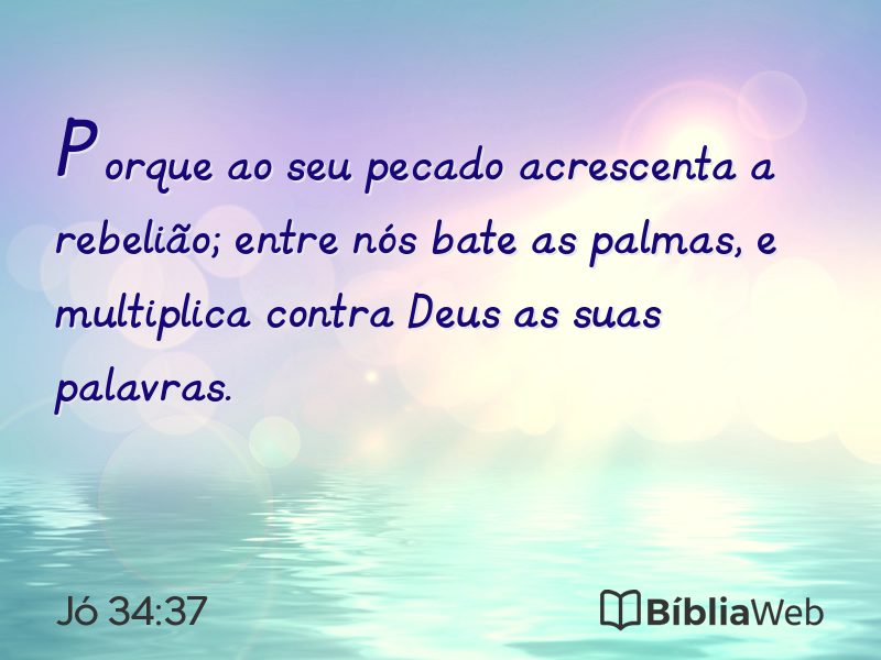 Jó 34:37 em imagem para compartilhar