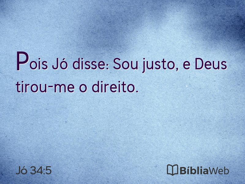Jó 34:5 em imagem para compartilhar