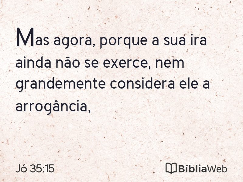Jó 35:15 em imagem para compartilhar