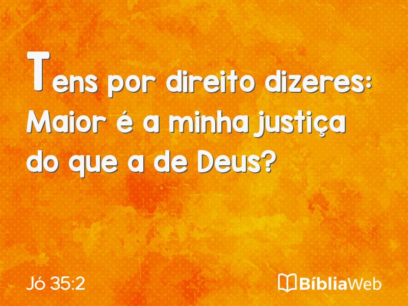 Jó 35:2 em imagem para compartilhar