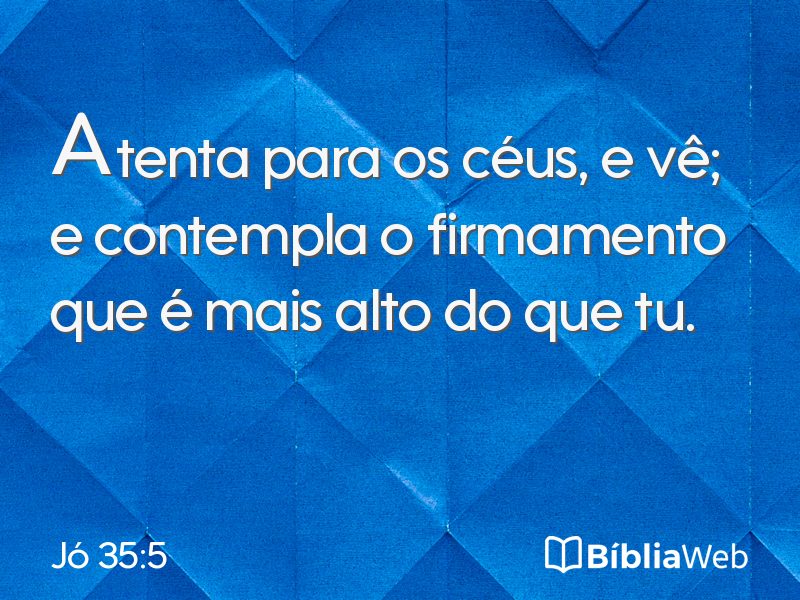 Jó 35:5 em imagem para compartilhar