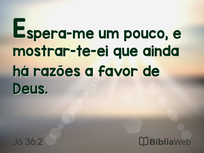 Jó 36:2 em imagem para compartilhar