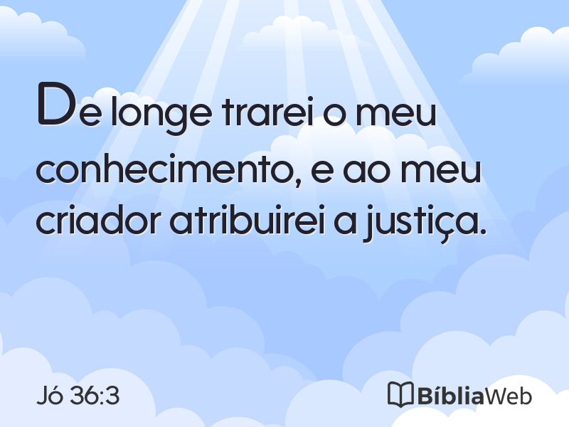 Jó 36:3 em imagem para compartilhar