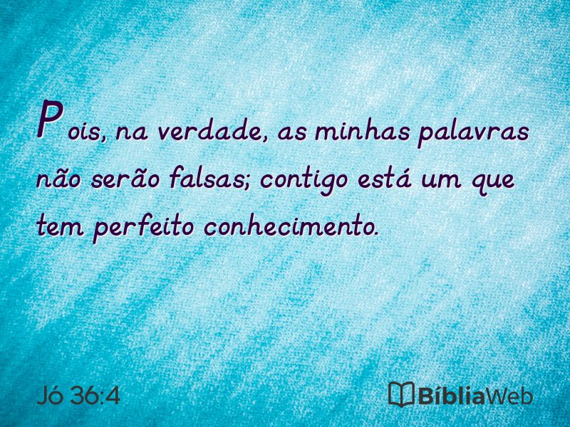 Jó 36:4 em imagem para compartilhar