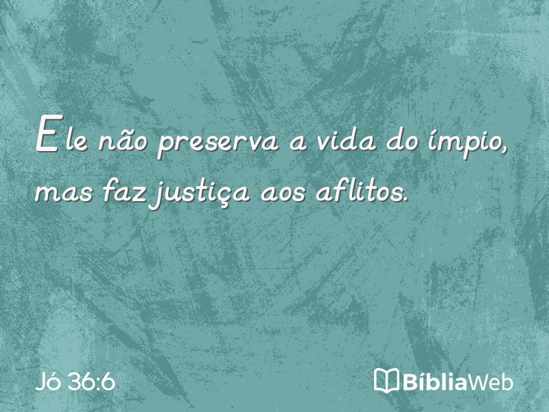 Jó 36:6 em imagem para compartilhar