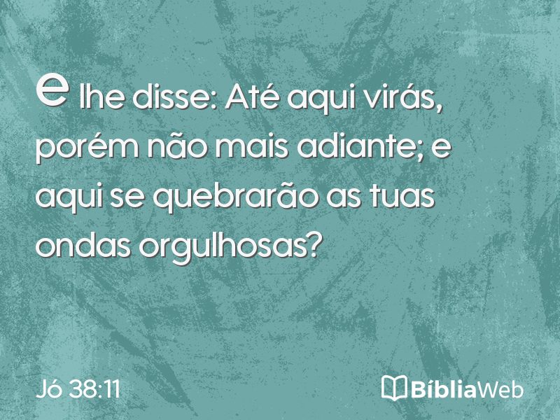 Jó 38:11 em imagem para compartilhar