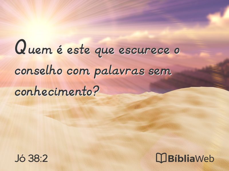 Jó 38:2 em imagem para compartilhar