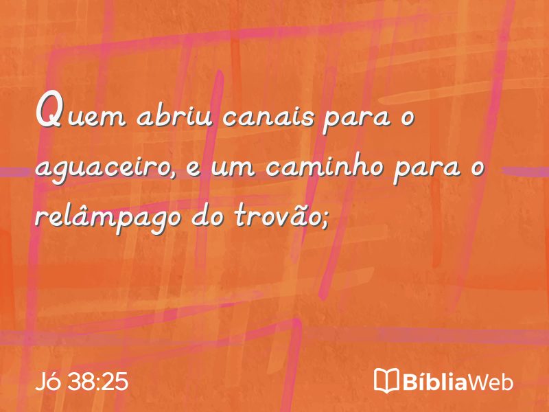 Jó 38:25 em imagem para compartilhar