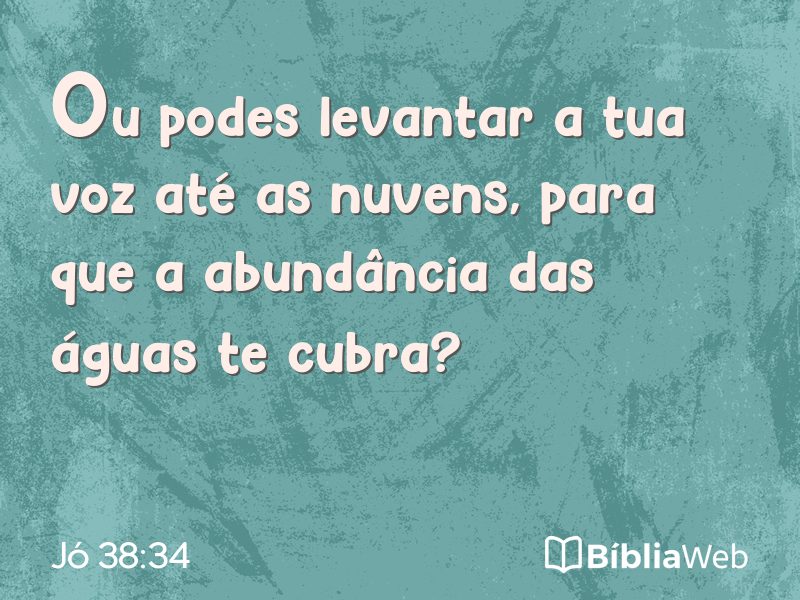 Jó 38:34 em imagem para compartilhar