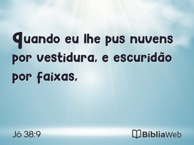 Jó 38:9 em imagem para compartilhar