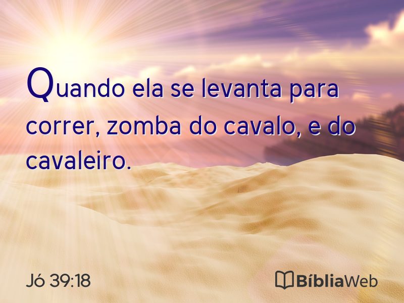 Jó 39:18 em imagem para compartilhar