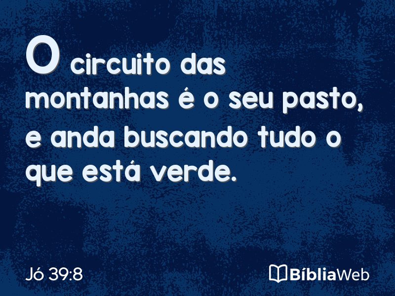 Jó 39:8 em imagem para compartilhar