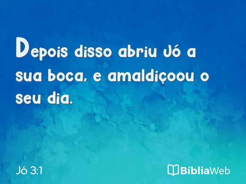 Jó 3:1 em imagem para compartilhar