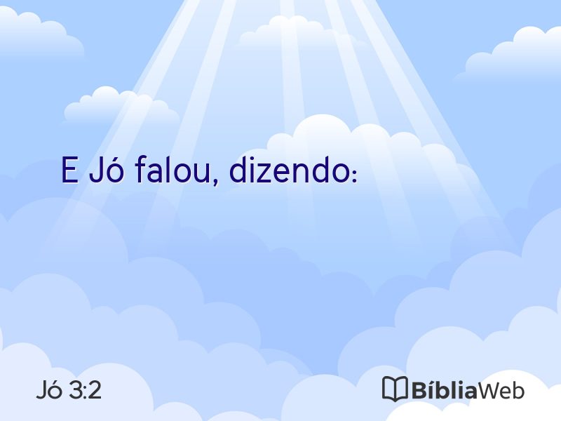Jó 3:2 em imagem para compartilhar