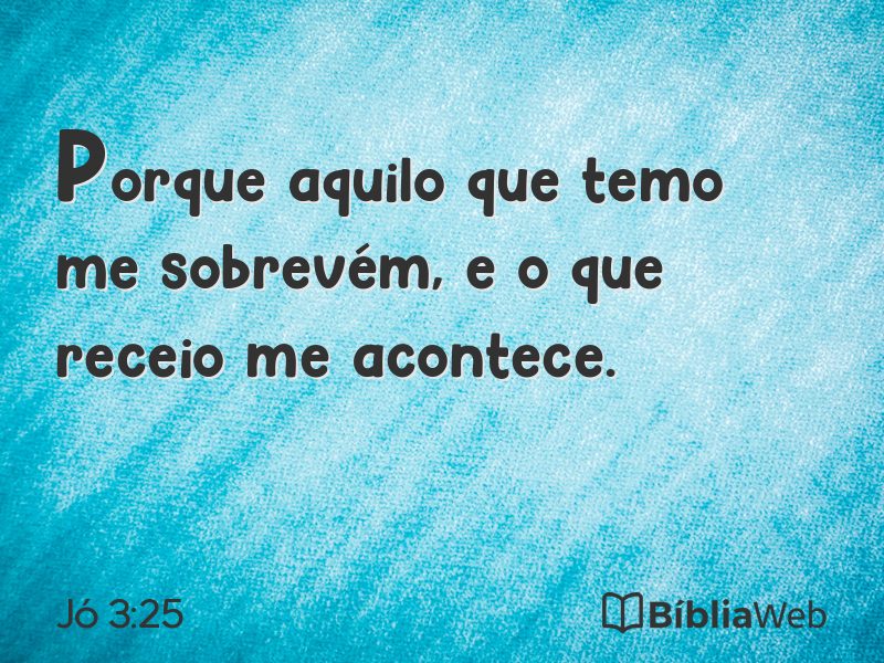 Jó 3:25 em imagem para compartilhar