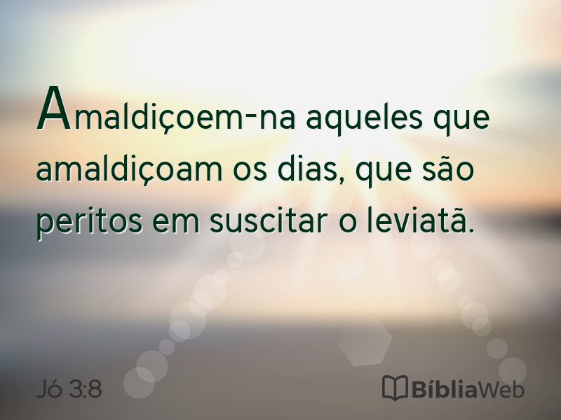 Jó 3:8 em imagem para compartilhar