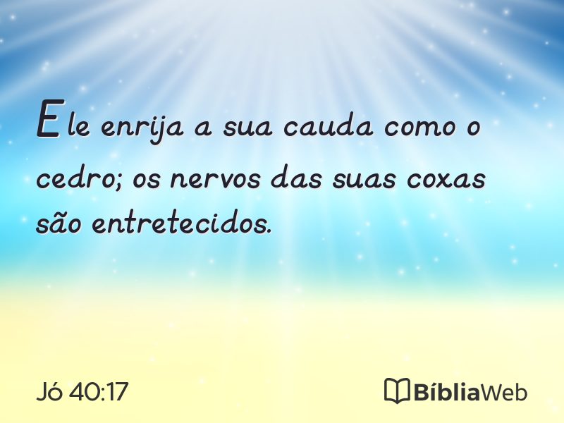 Jó 40:17 em imagem para compartilhar