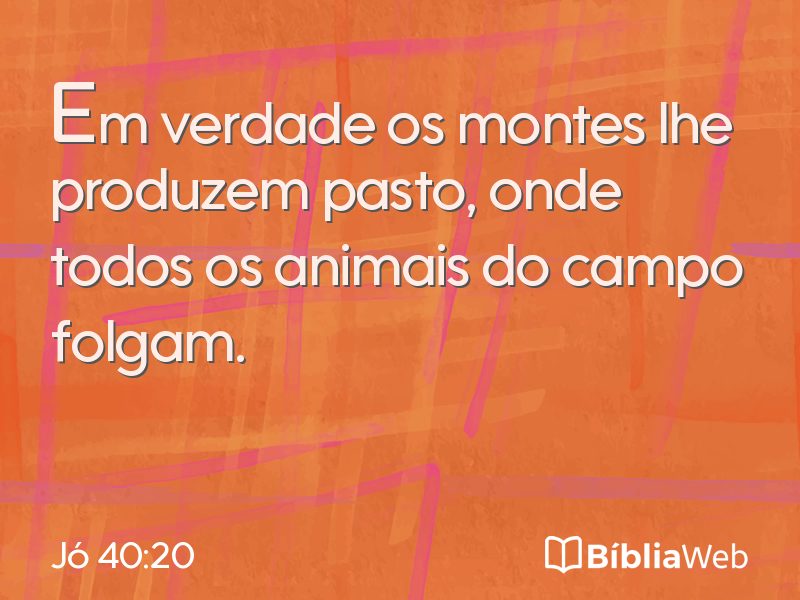 Jó 40:20 em imagem para compartilhar