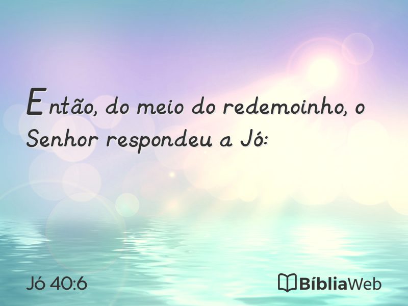 Jó 40:6 em imagem para compartilhar