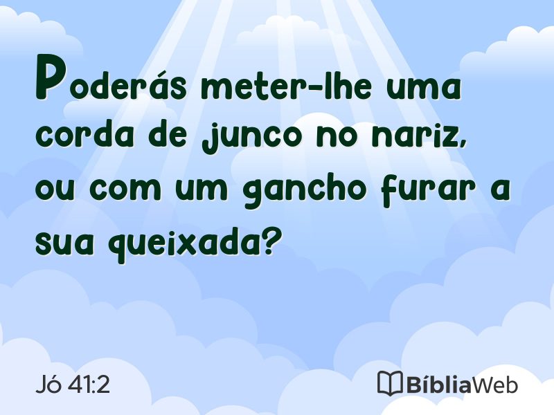 Jó 41:2 em imagem para compartilhar