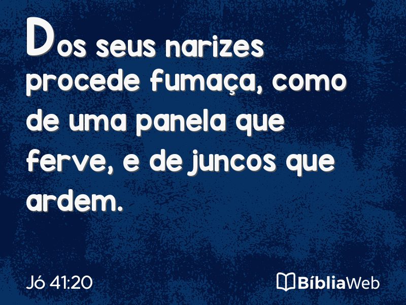 Jó 41:20 em imagem para compartilhar