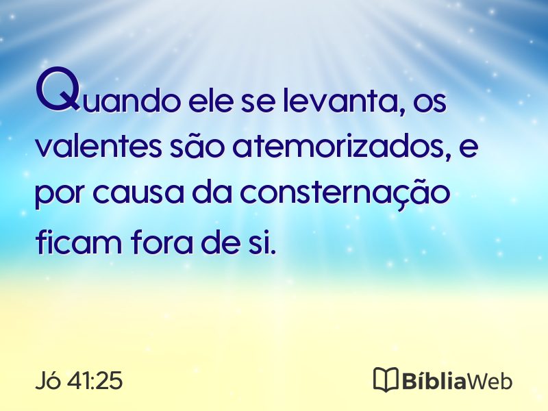 Jó 41:25 em imagem para compartilhar