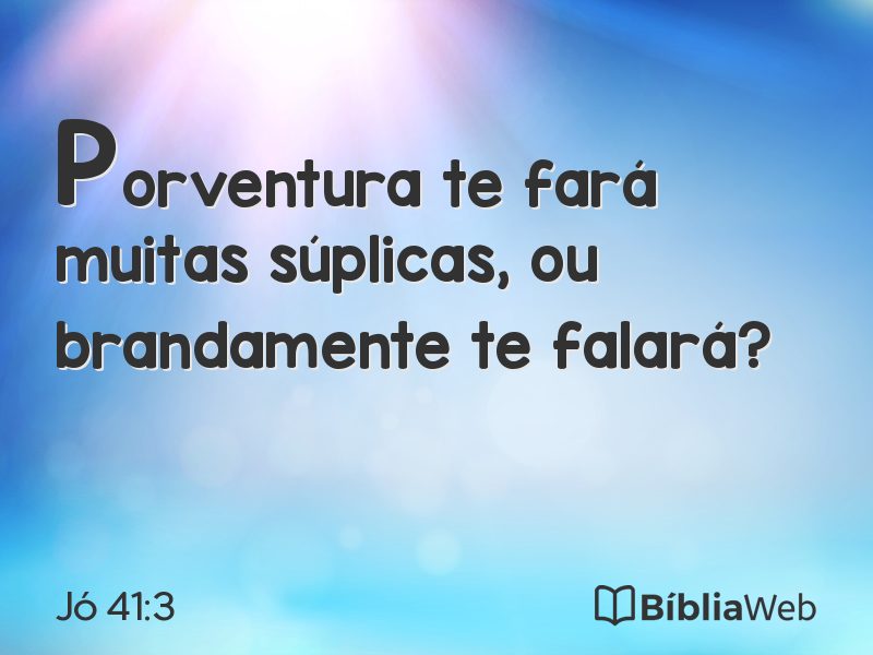 Jó 41:3 em imagem para compartilhar