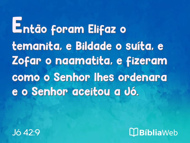 Jó 42:9 em imagem para compartilhar