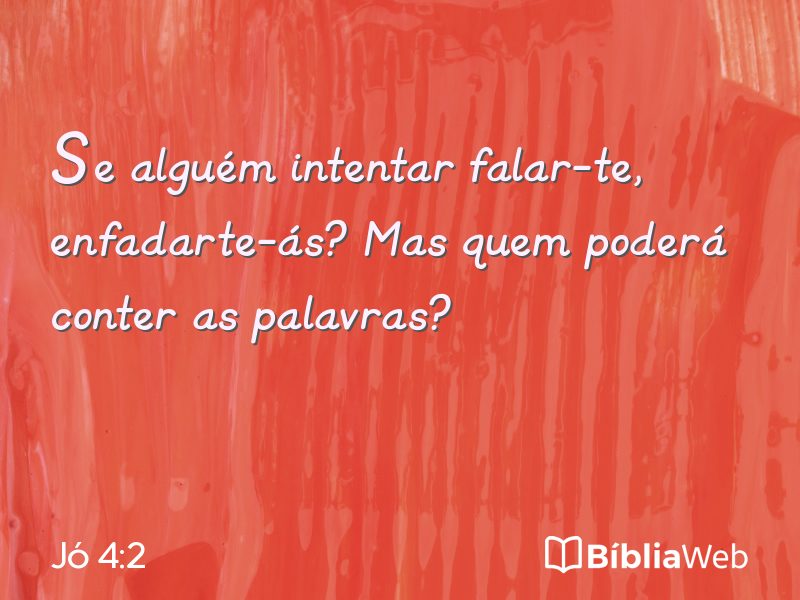 Jó 4:2 em imagem para compartilhar