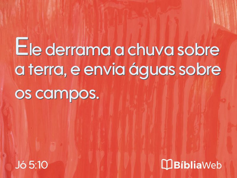 Jó 5:10 em imagem para compartilhar