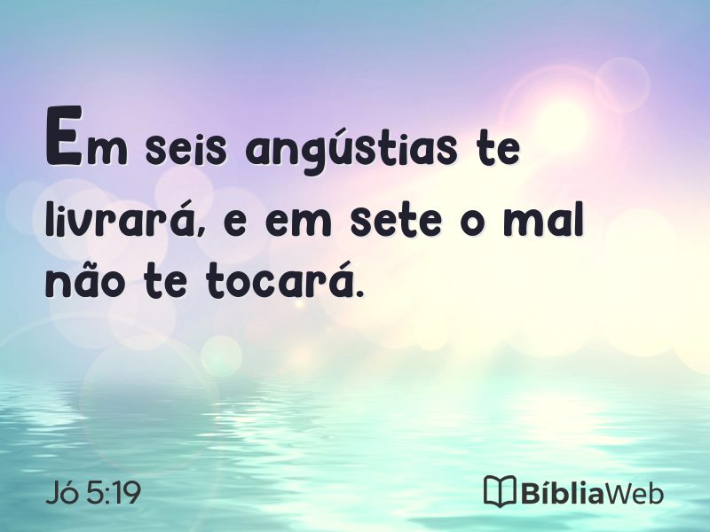 Jó 5:19 em imagem para compartilhar