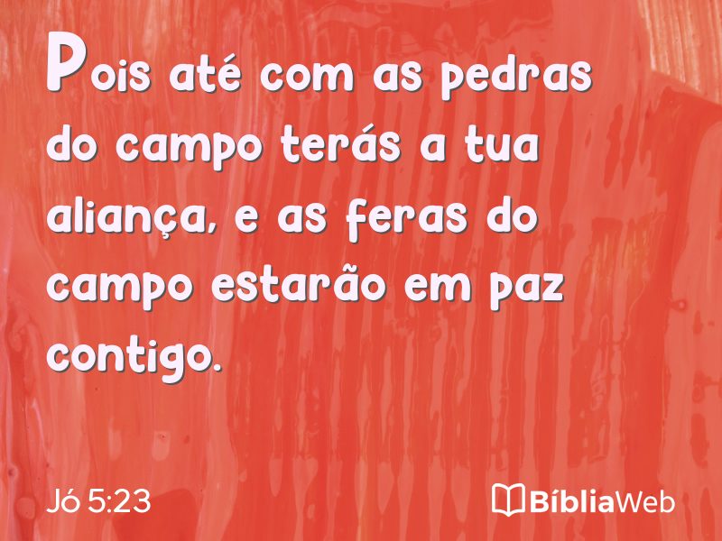 Jó 5:23 em imagem para compartilhar